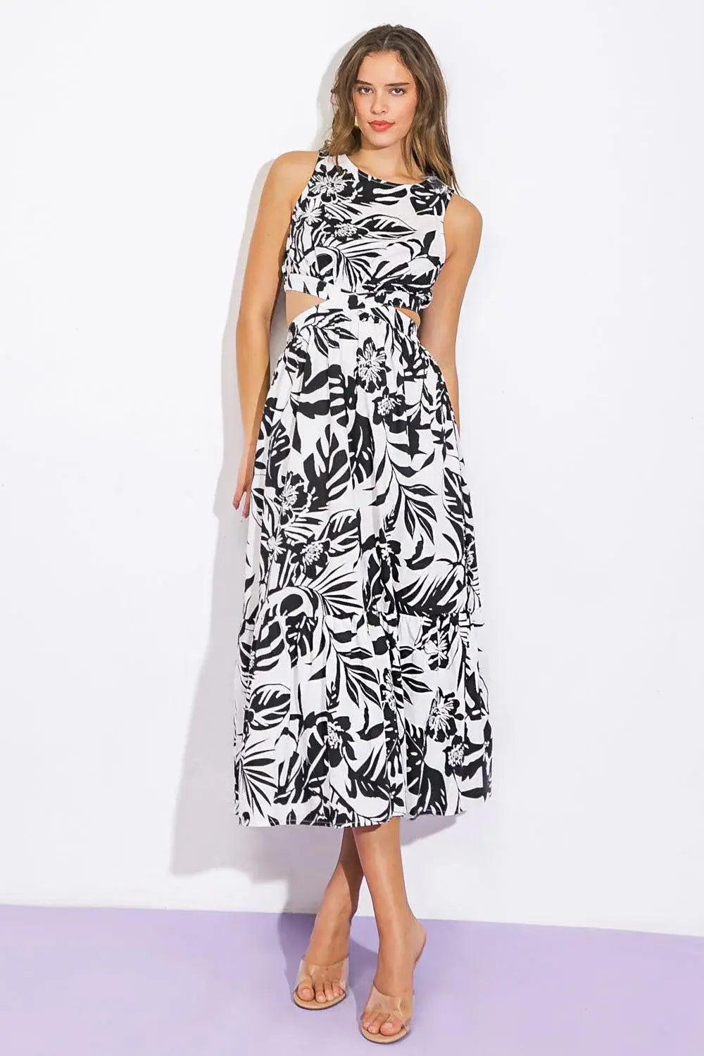 LIVE YOUR TRUTH WOVEN MIDI DRESS - Flying Tomato - Flyclothing LLC