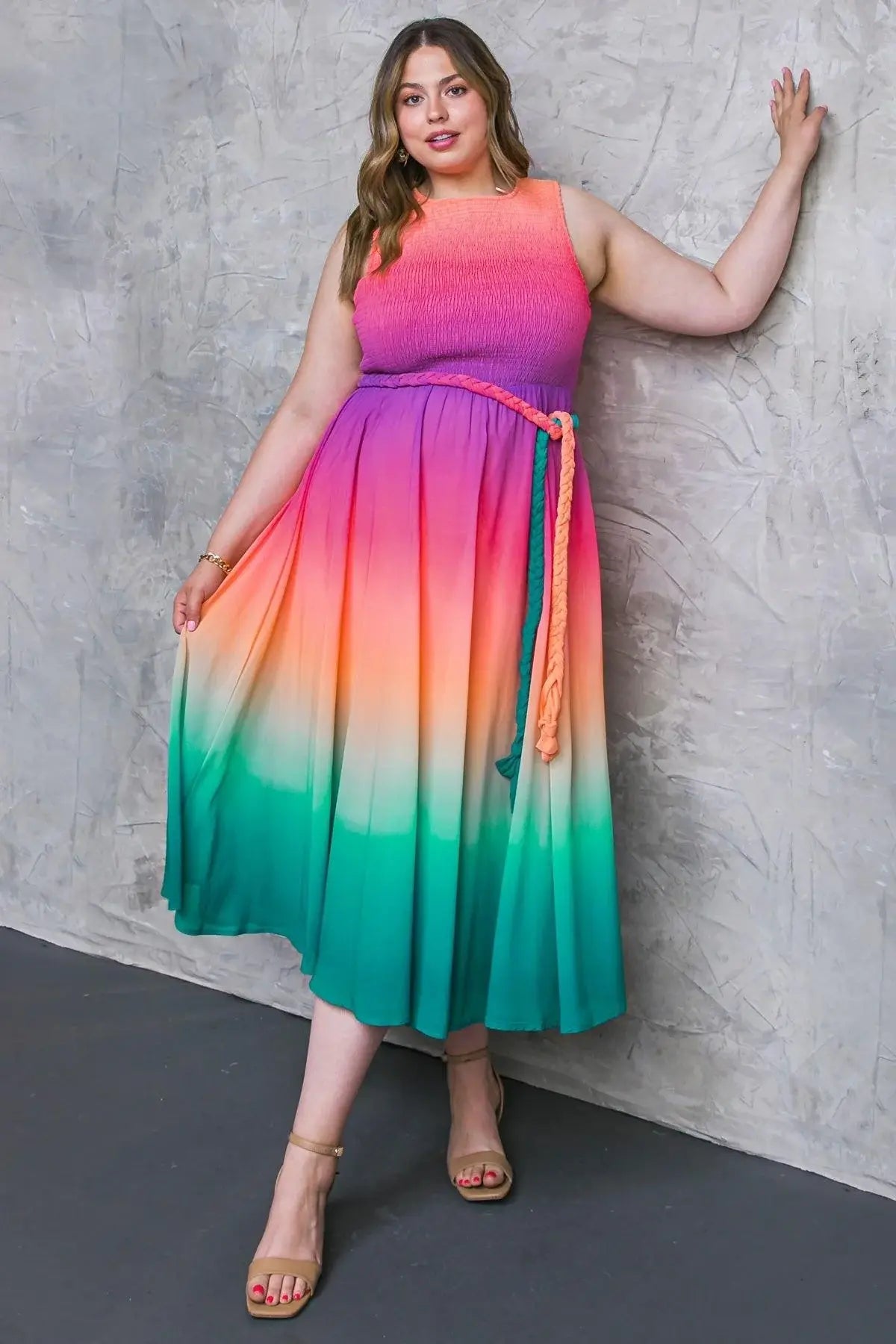 CATER TO YOU WOVEN MIDI DRESS - Flying Tomato - Flyclothing LLC