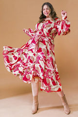 HEART OF WOVEN MIDI DRESS - Flying Tomato - Flyclothing LLC