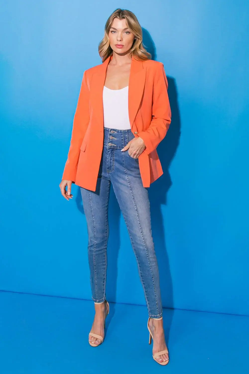GOOD VIBES WOVEN BLAZER - Flying Tomato - Flyclothing LLC
