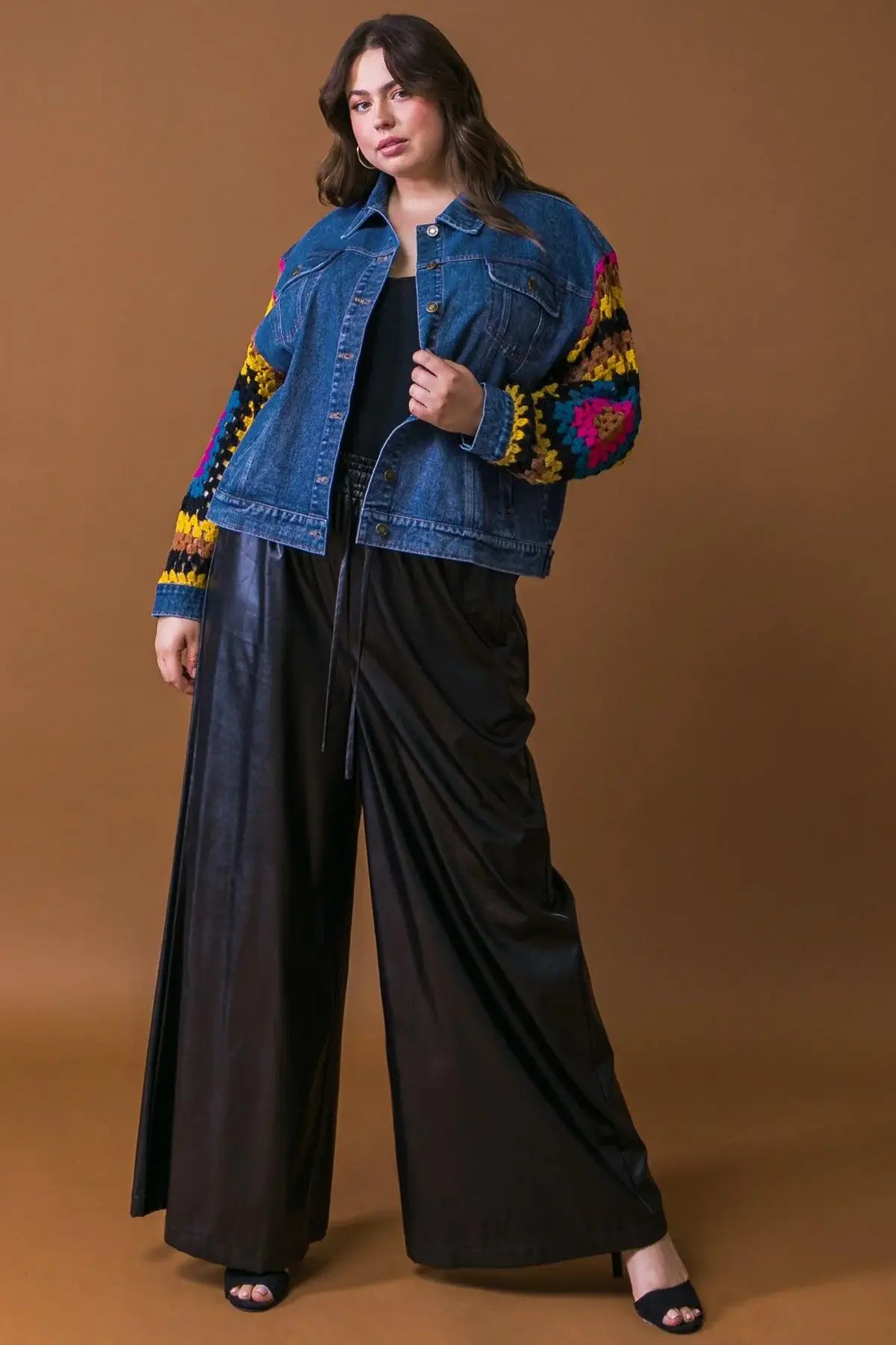 FESTIVAL WEAVE WASHED DENIM JACKET - Flying Tomato - Flyclothing LLC