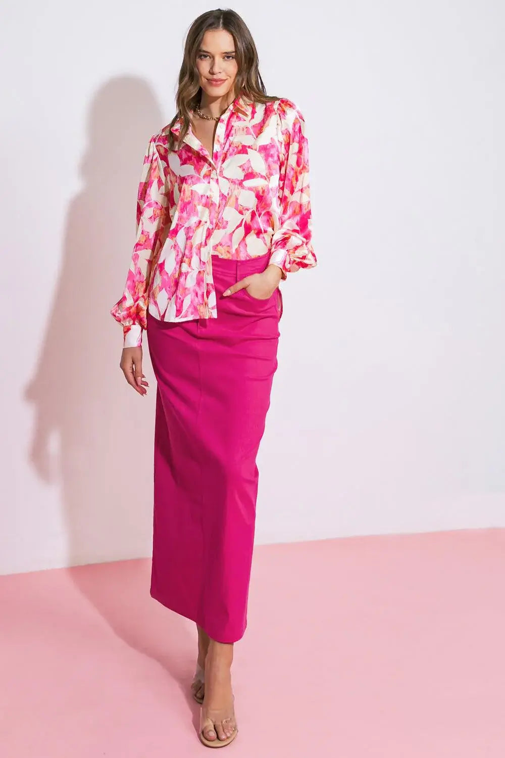 MY LOVE MINE ALL MINE WOVEN MIDI SKIRT - Flying Tomato - Flyclothing LLC