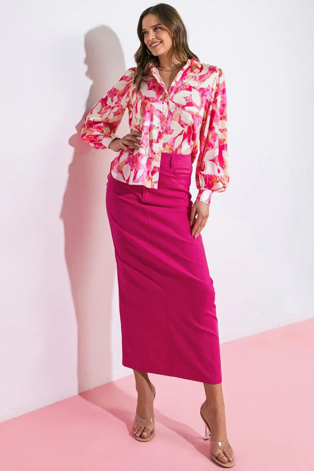 MY LOVE MINE ALL MINE WOVEN MIDI SKIRT - Flying Tomato - Flyclothing LLC