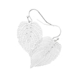 Filigree Brass Metal Leaf Dangle Earrings - Madeline Love - Flyclothing LLC