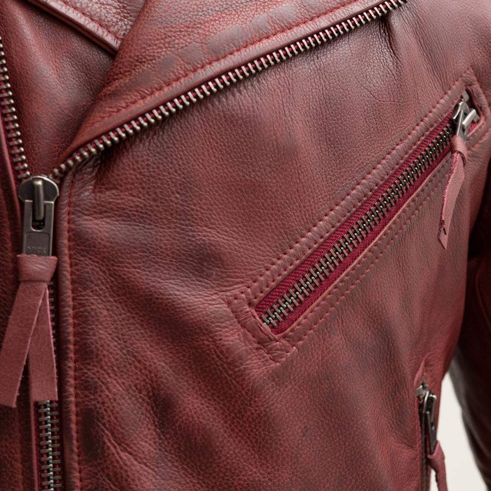 Fillmore Men's Motorcycle Leather Jacket - First Manufacturing Company - Flyclothing LLC