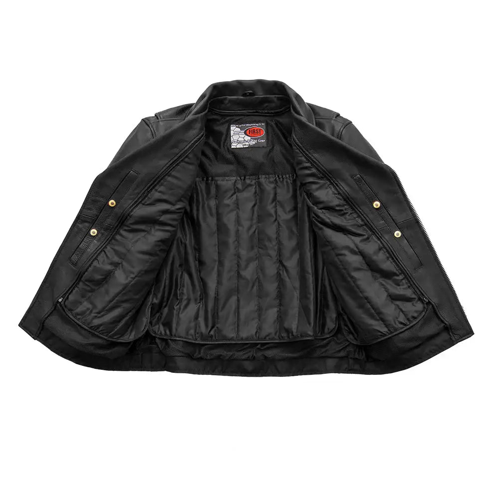 Fillmore Men's Motorcycle Leather Jacket - First Manufacturing Company - Flyclothing LLC