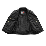 Fillmore Men's Motorcycle Leather Jacket - First Manufacturing Company - Flyclothing LLC