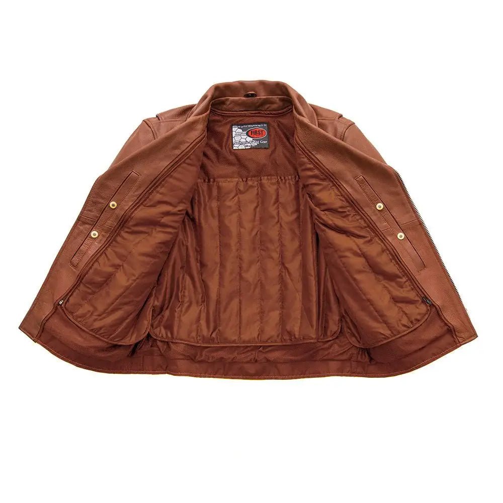 Fillmore Men's Motorcycle Leather Jacket - First Manufacturing Company - Flyclothing LLC