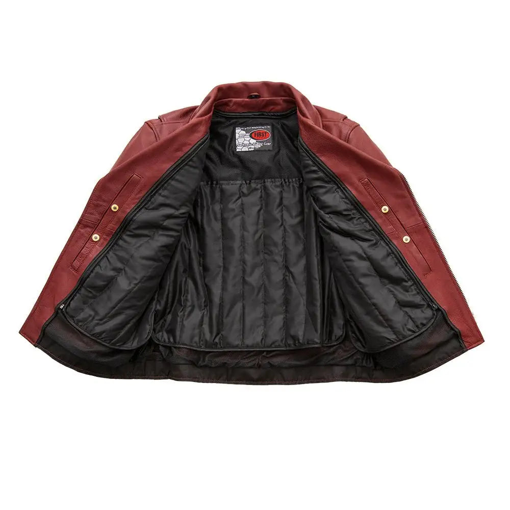 Fillmore Men's Motorcycle Leather Jacket - First Manufacturing Company - Flyclothing LLC