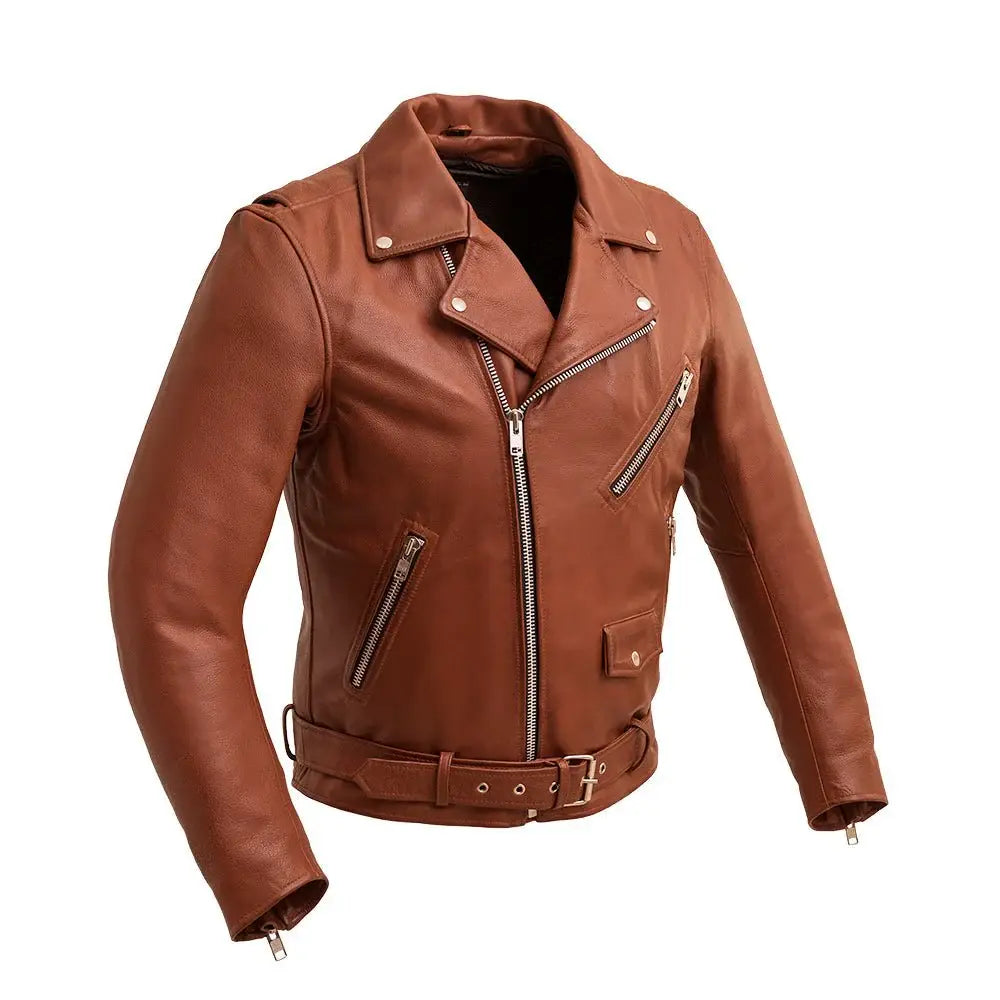 Fillmore Men's Motorcycle Leather Jacket - First Manufacturing Company - Flyclothing LLC
