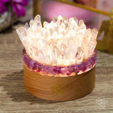 Find My Peace - Quartz & Tourmaline Lamp of Blooming Tranquility - Conscious Items