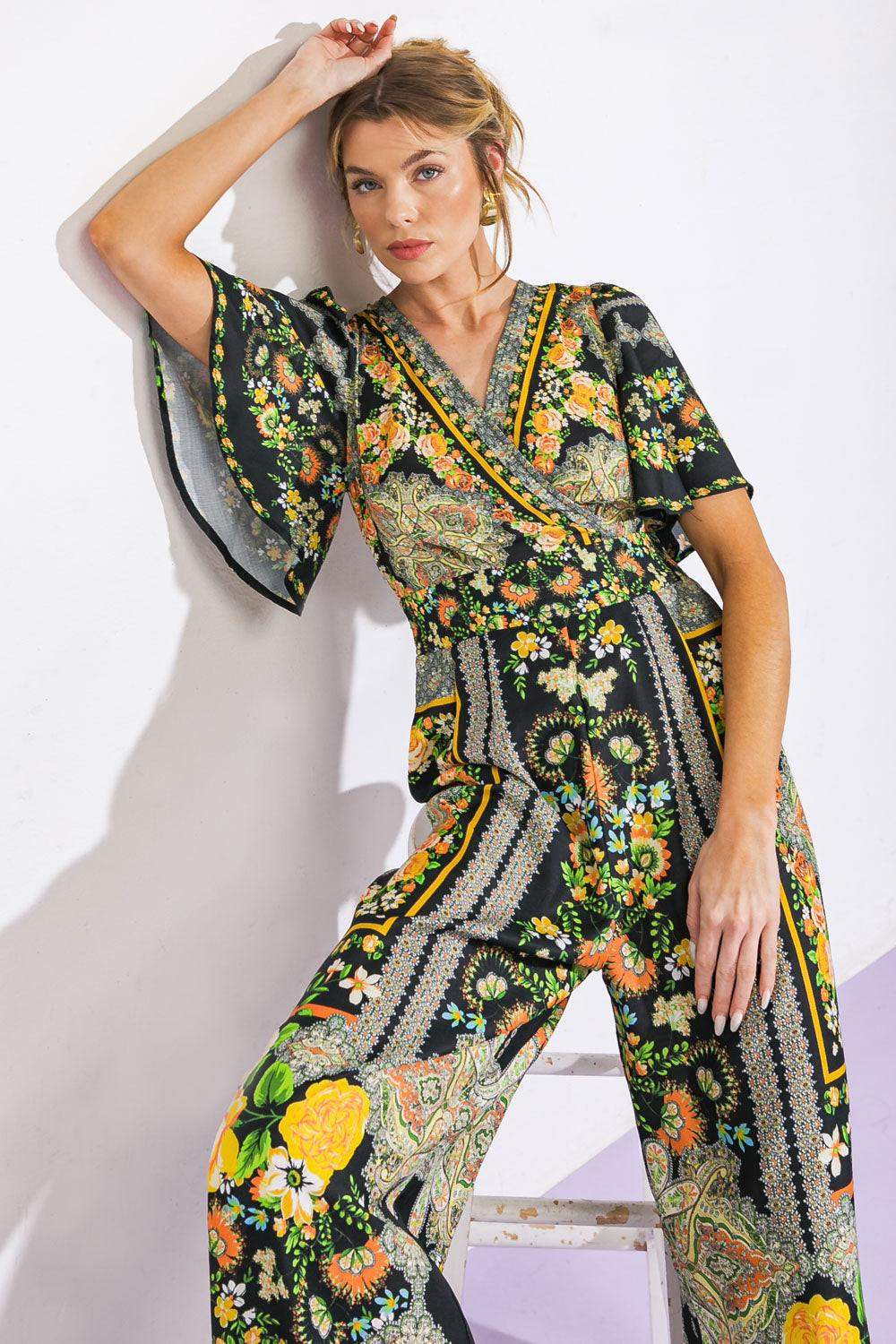COASTAL BREEZE WOVEN JUMPSUIT - Flying Tomato - Flyclothing LLC