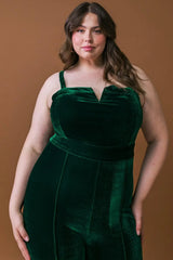 BLOW A KISS VELVET JUMPSUIT - Flying Tomato - Flyclothing LLC