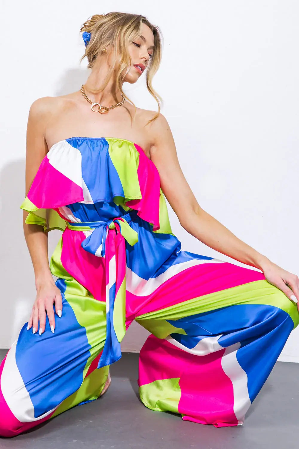 BROADWALK DREAM WOVEN JUMPSUIT - Flying Tomato - Flyclothing LLC