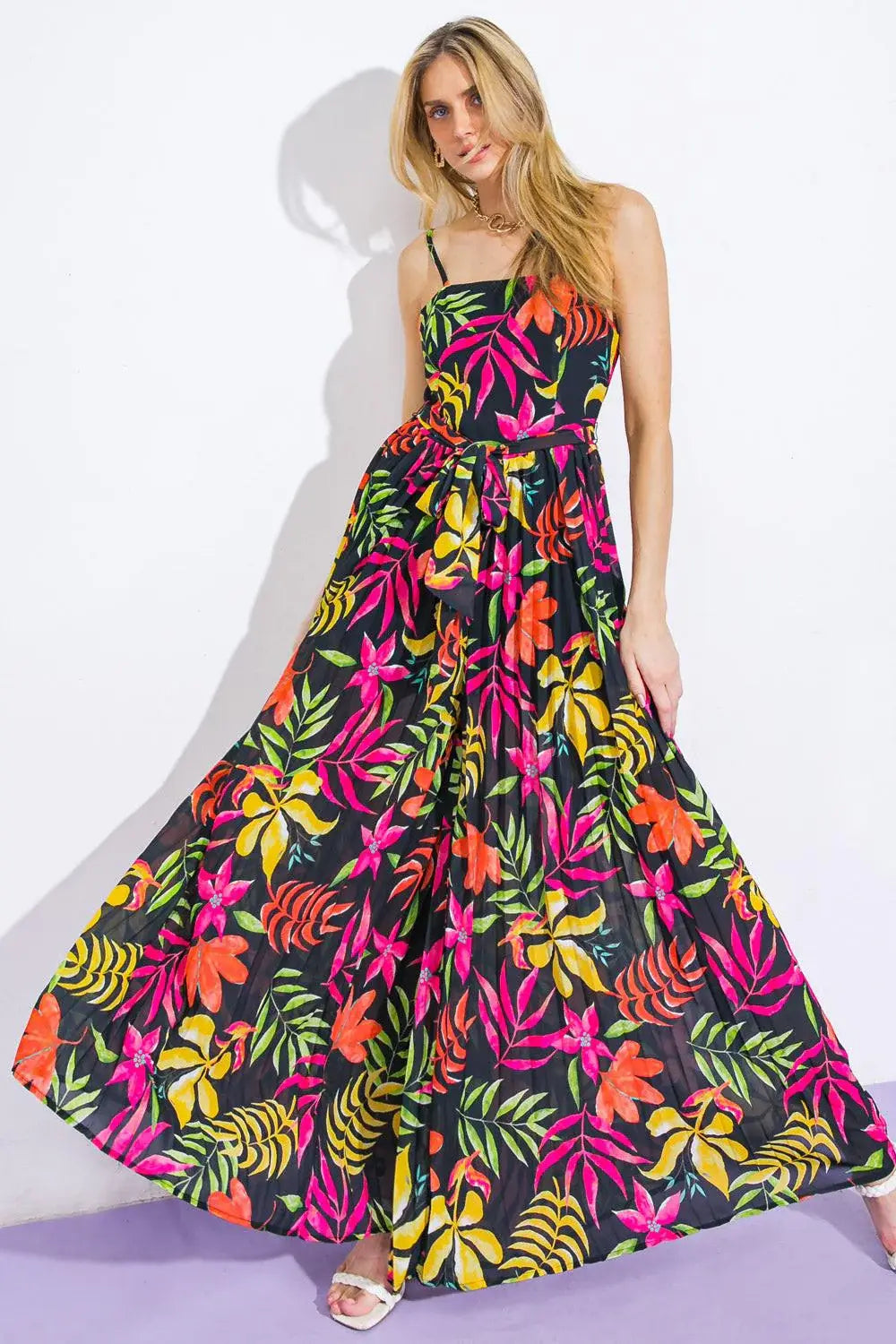 BLOSSOMING WITH JOY WOVEN JUMPSUIT - Flying Tomato - Flyclothing LLC