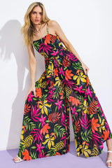 BLOSSOMING WITH JOY WOVEN JUMPSUIT - Flying Tomato - Flyclothing LLC