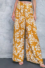 LET THE LIGHT IN BROWN WOVEN PANTS - Flying Tomato - Flyclothing LLC