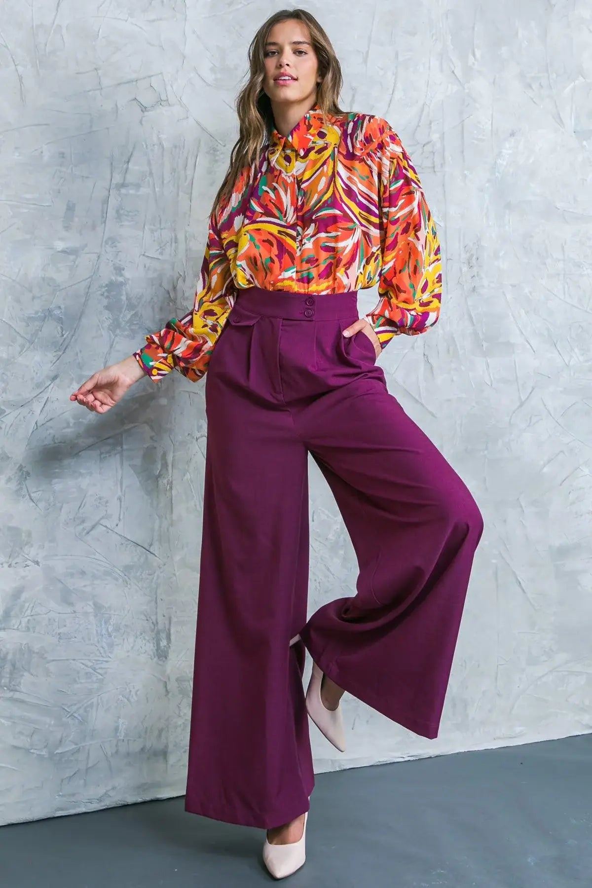 DELICATE FEELINGS WOVEN PANTS - Flying Tomato - Flyclothing LLC