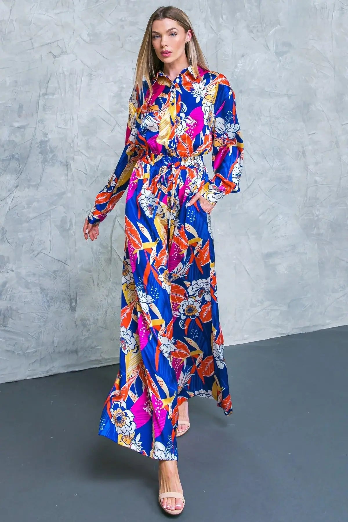 BLOOMING HOPE WOVEN JUMPSUIT - Flying Tomato - Flyclothing LLC