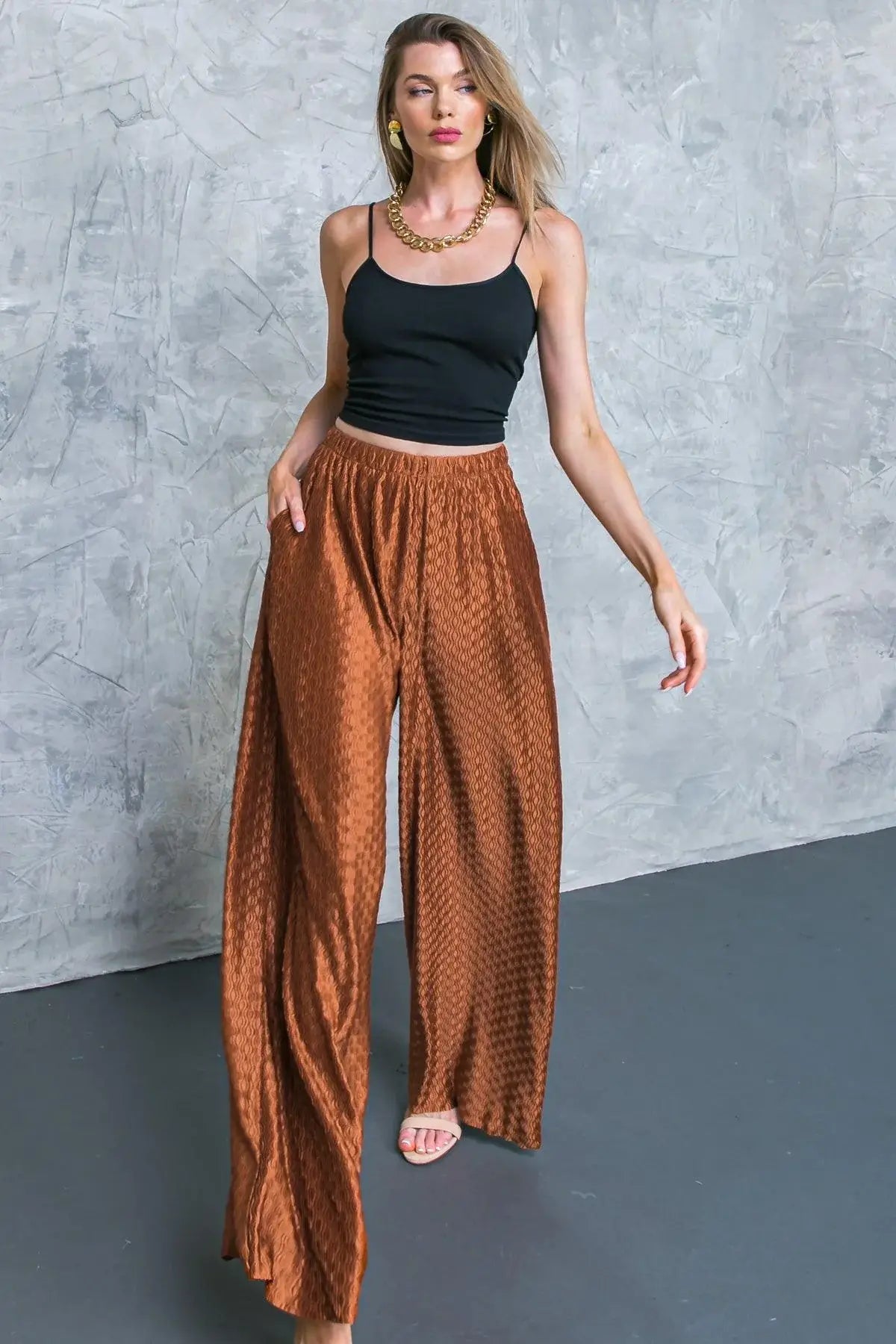 REGAL ROMANCE WOVEN PANTS - Flying Tomato - Flyclothing LLC