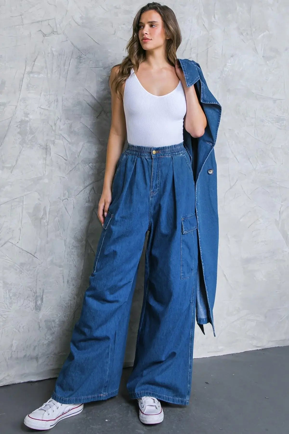 ALL THE BUZZ WASHED DENIM PANTS - Flying Tomato - Flyclothing LLC