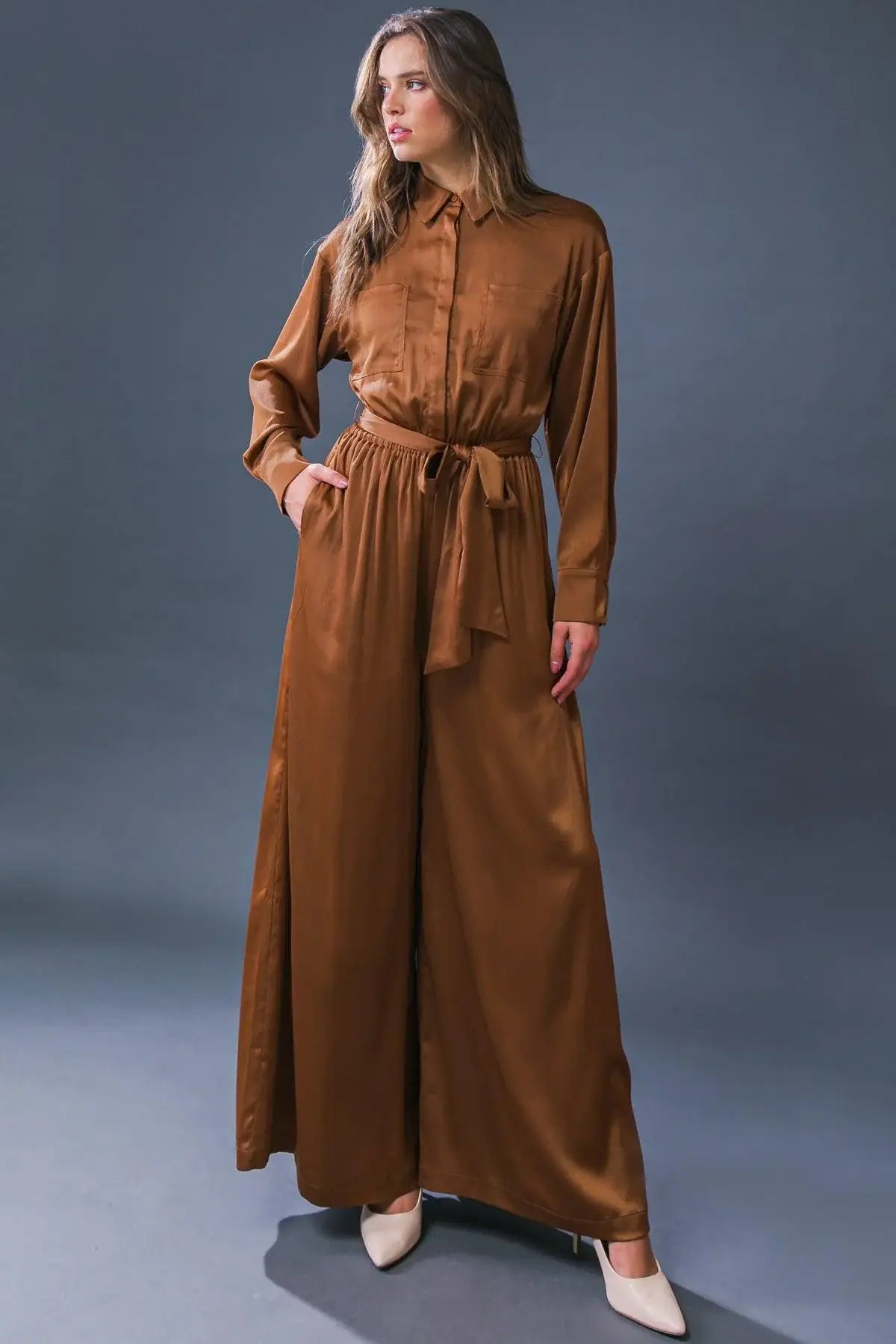 SIMPLY TRENDY WOVEN JUMPSUIT - Flying Tomato - Flyclothing LLC