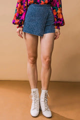 POSH POSITION DENIM SKORT - Flying Tomato - Flyclothing LLC
