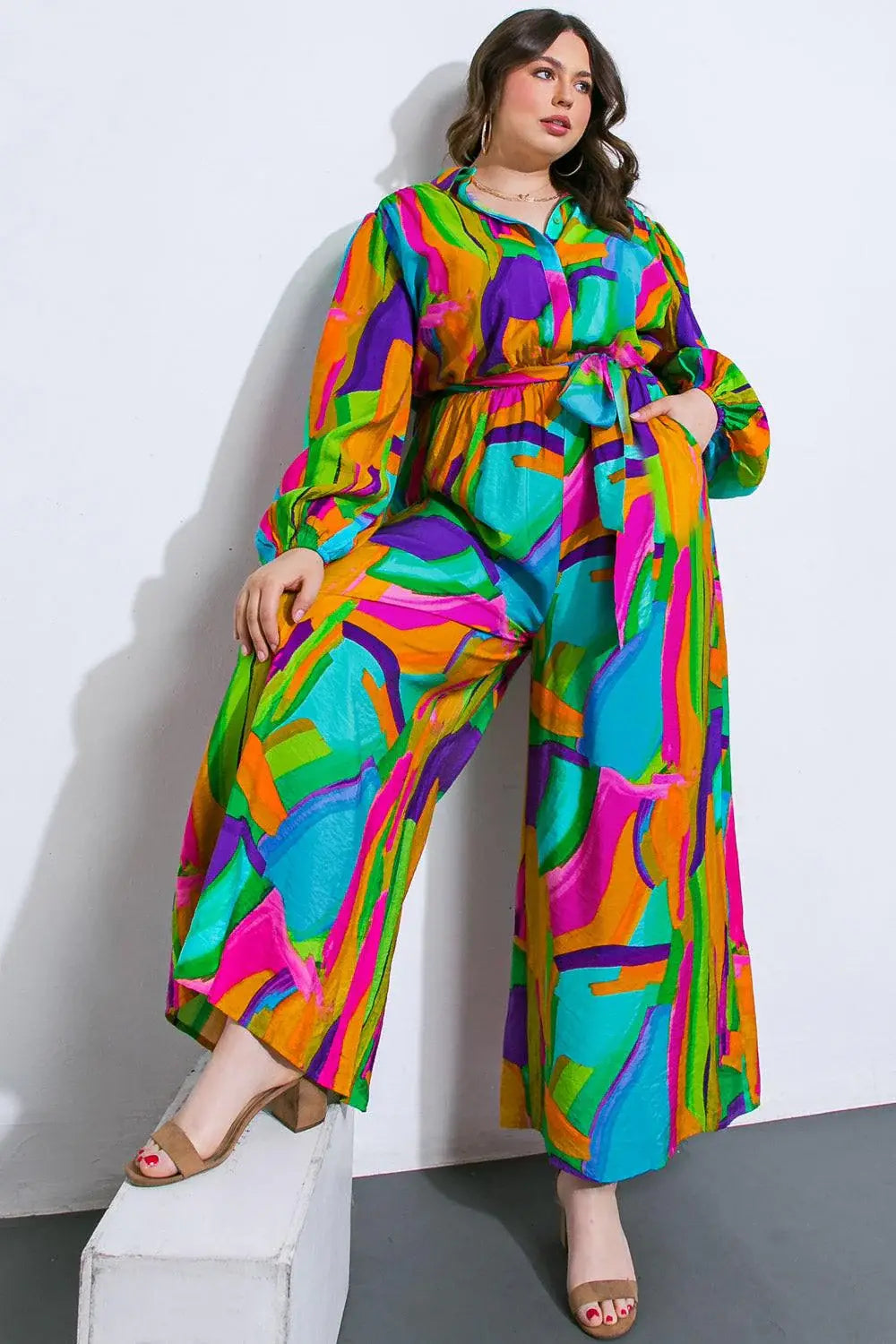 ALL MY HEART WOVEN JUMPSUIT - Flying Tomato - Flyclothing LLC
