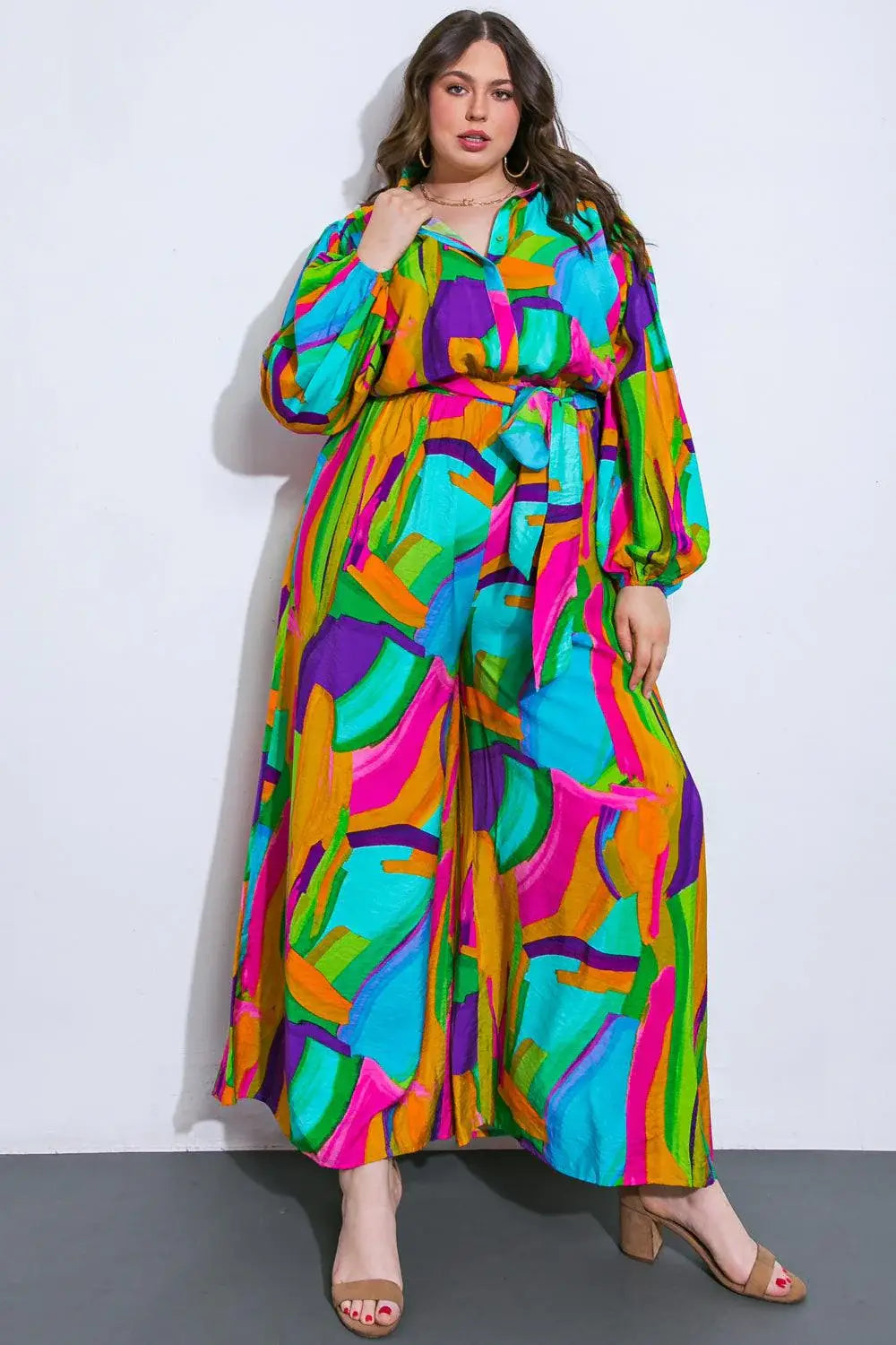 ALL MY HEART WOVEN JUMPSUIT - Flying Tomato - Flyclothing LLC