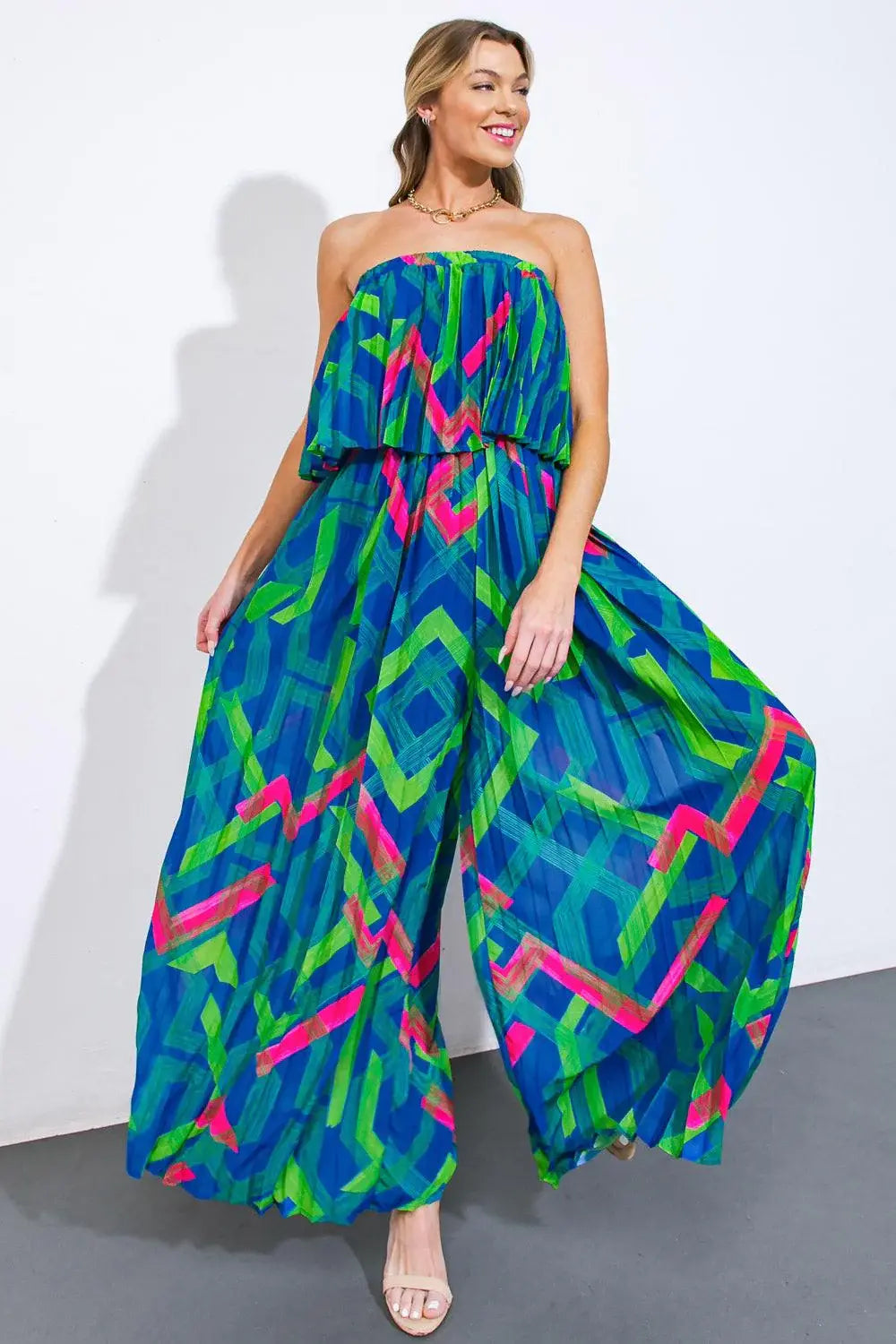 HAPPY WANDERER WOVEN JUMPSUIT - Flying Tomato - Flyclothing LLC
