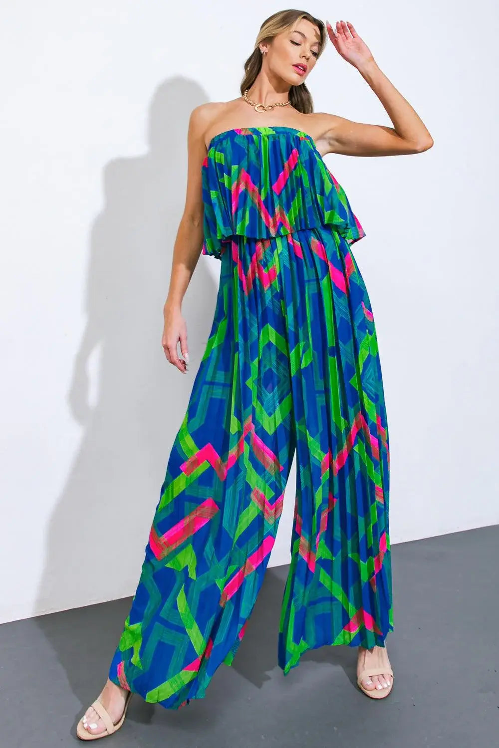 HAPPY WANDERER WOVEN JUMPSUIT - Flying Tomato - Flyclothing LLC
