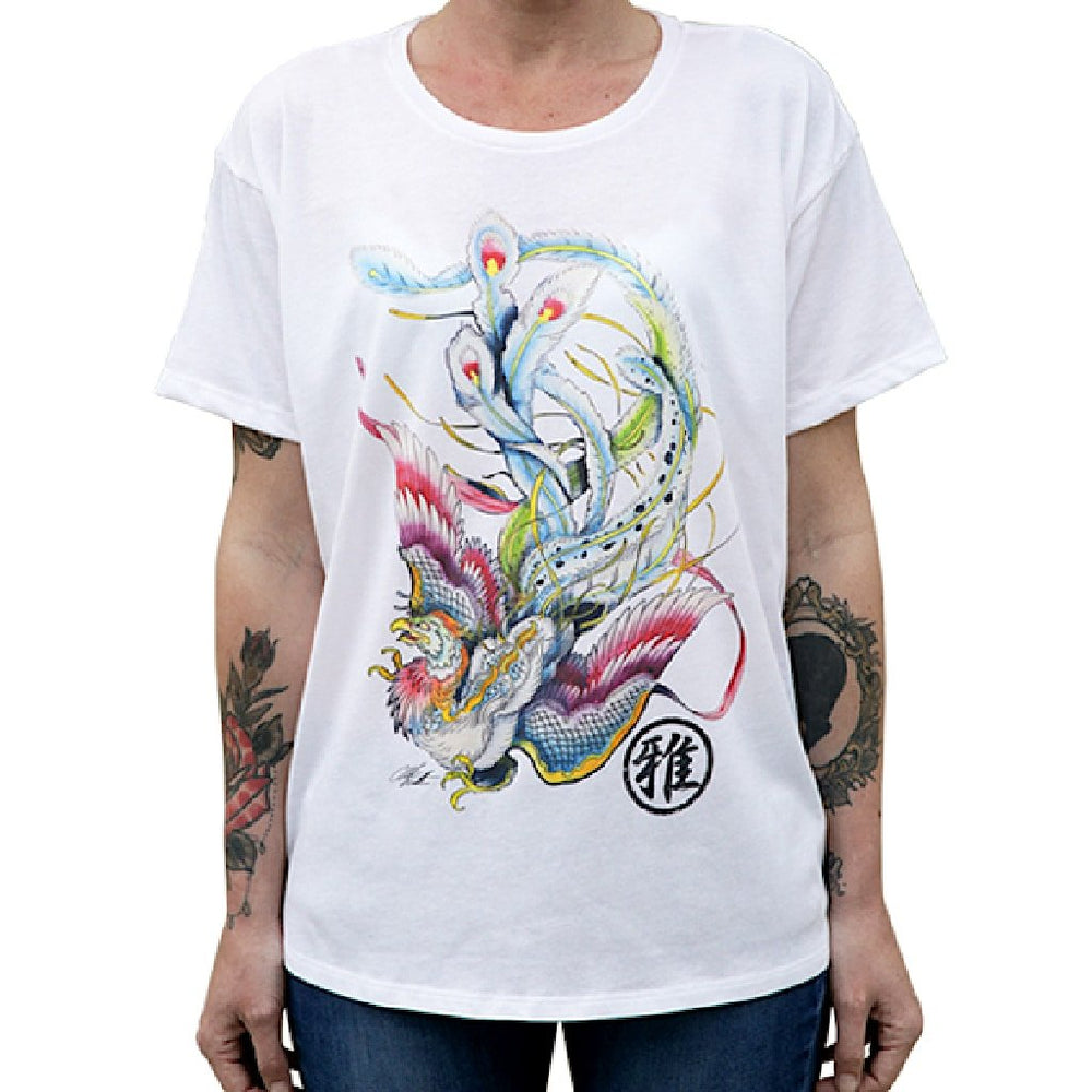 Black Market Art Company Fire Bird Women's Loose Flow tee