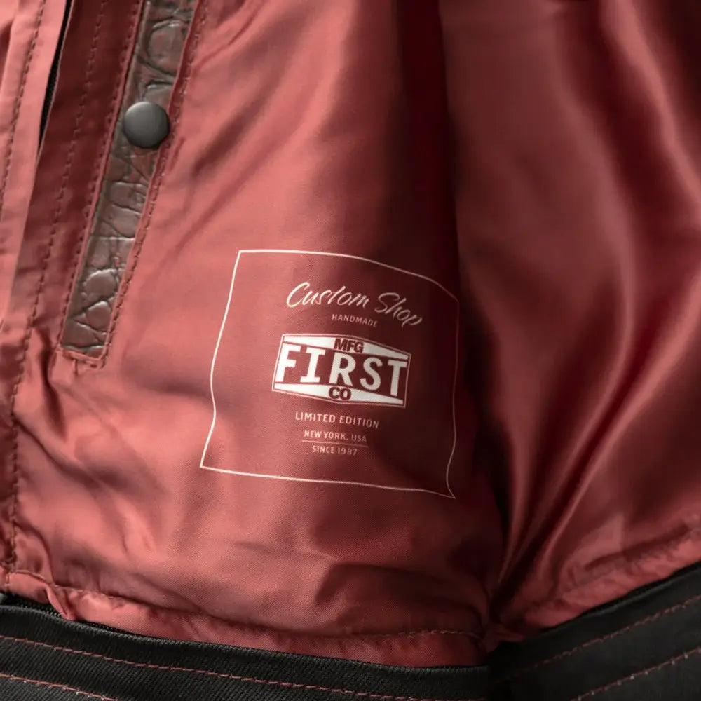 Fireball - Men's Leather/ Denim Motorcycle Vest - Limited Edition - First Manufacturing Company - Flyclothing LLC