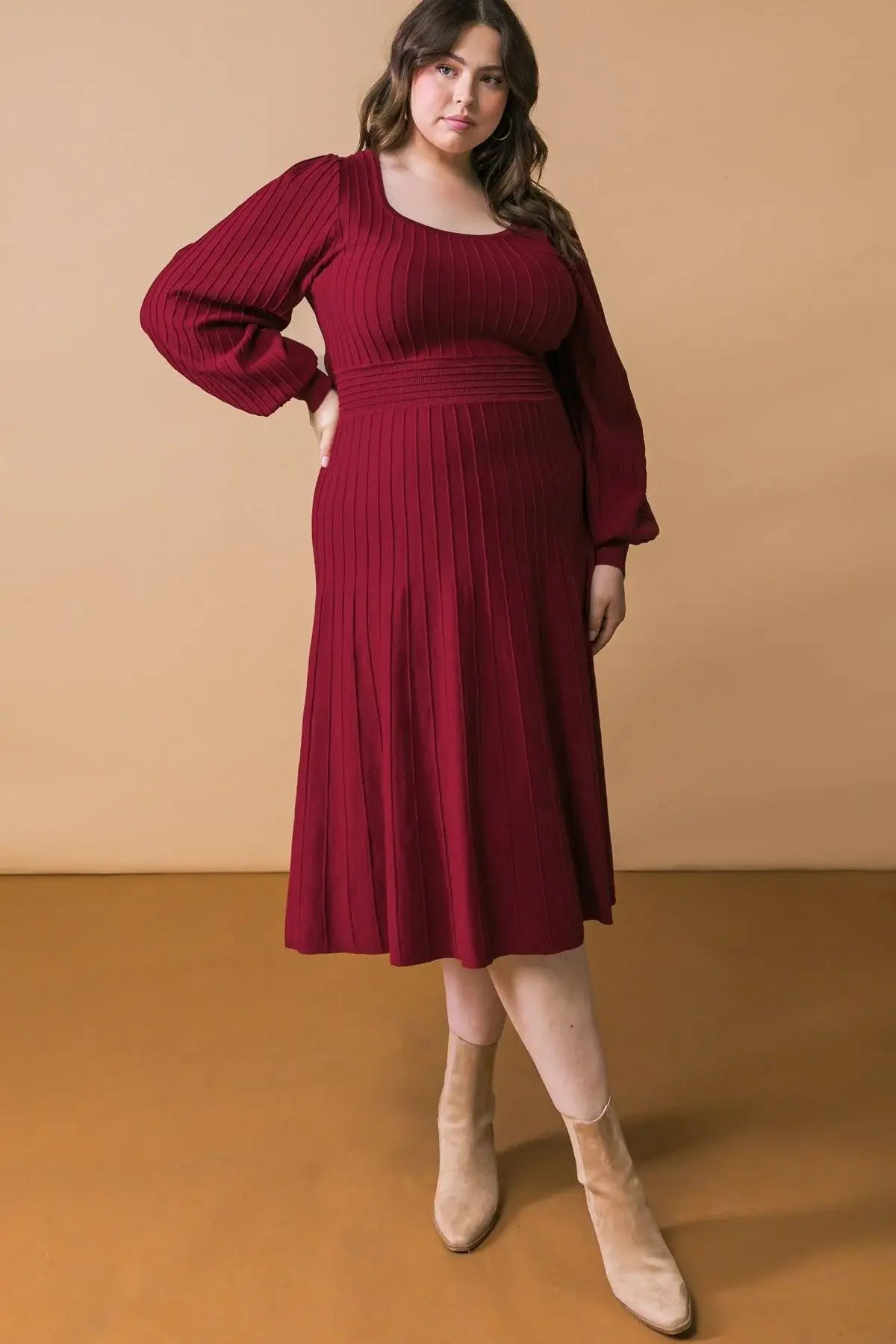 KEEP LOOKING UP SWEATER MIDI DRESS - Flying Tomato - Flyclothing LLC