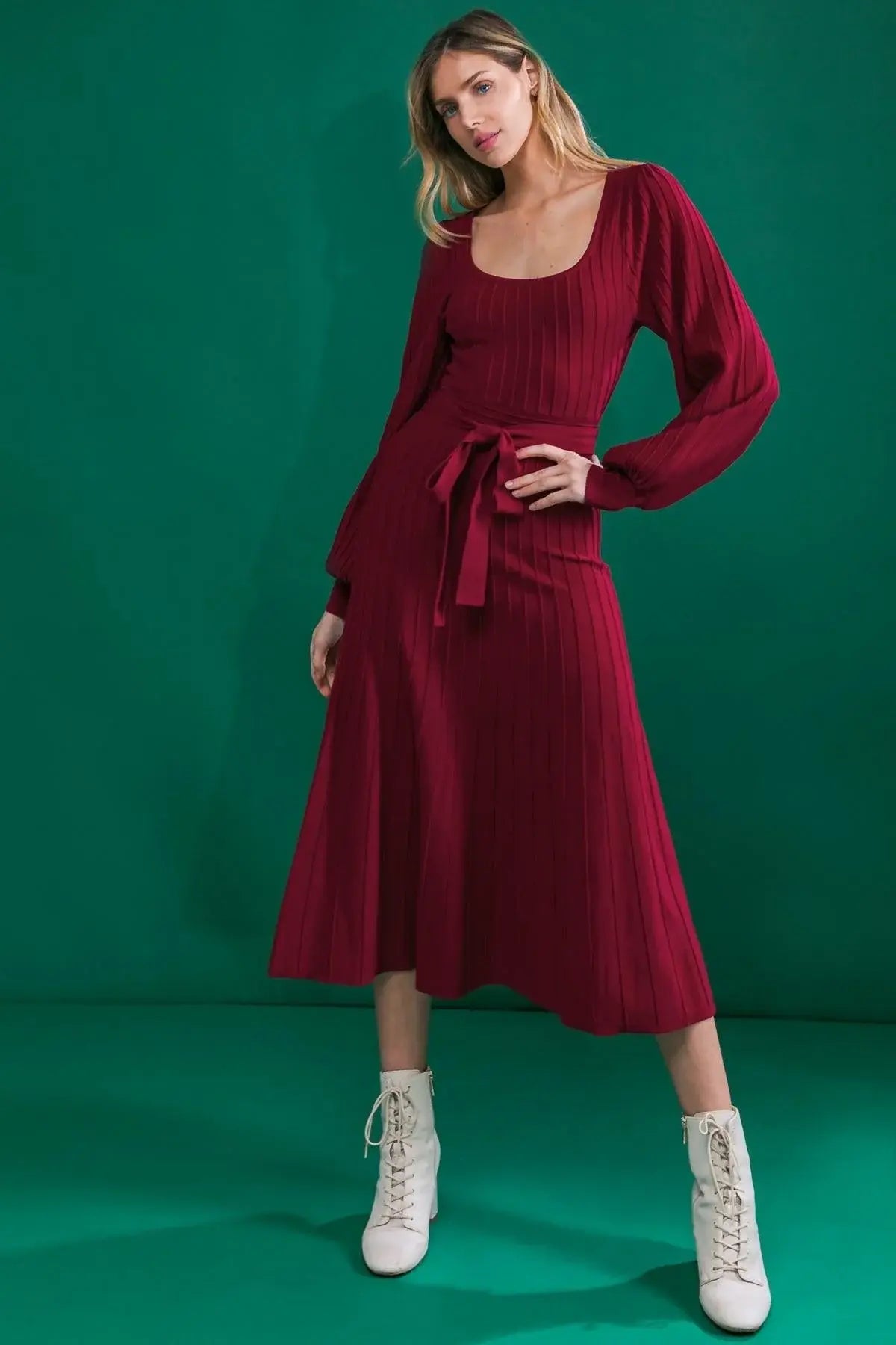 KEEP LOOKING UP SWEATER MIDI DRESS - Flying Tomato - Flyclothing LLC