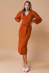 ADORABLE IDEAL SWEATER MIDI DRESS - Flying Tomato - Flyclothing LLC