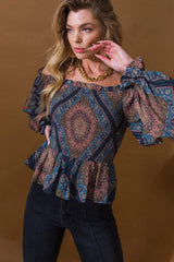 BOHO RAINBOW WOVEN TOP - Flying Tomato - Flyclothing LLC