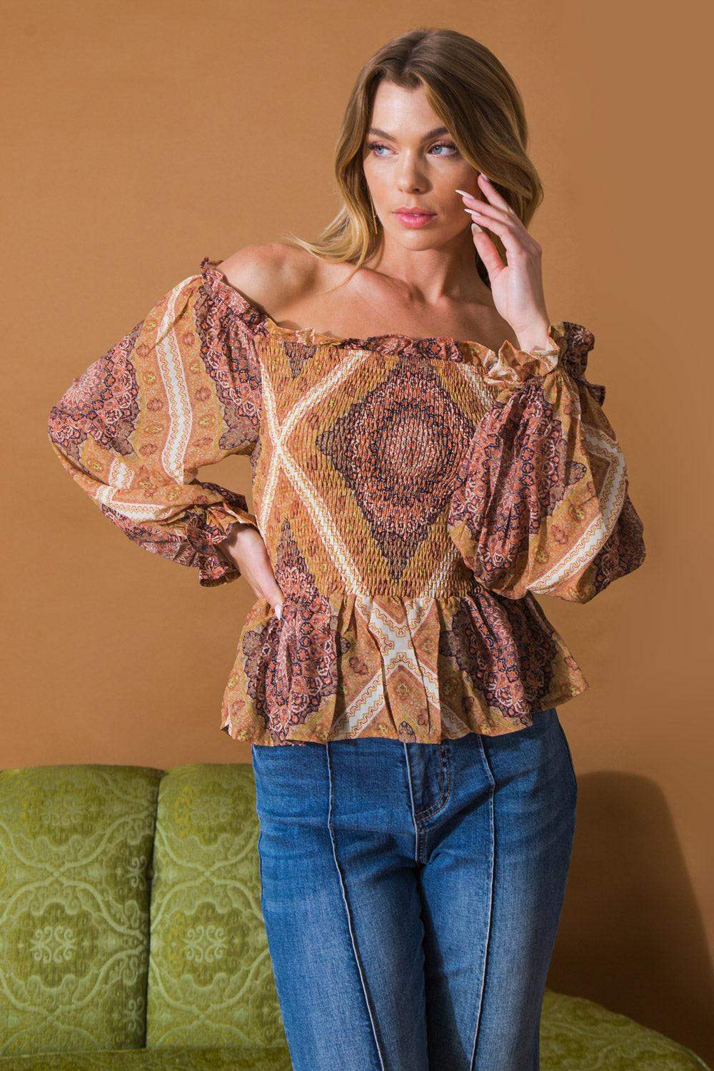 BOHO RAINBOW WOVEN TOP - Flying Tomato - Flyclothing LLC