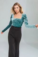 PUT ON A SHOW VELVET TOP - Flying Tomato - Flyclothing LLC