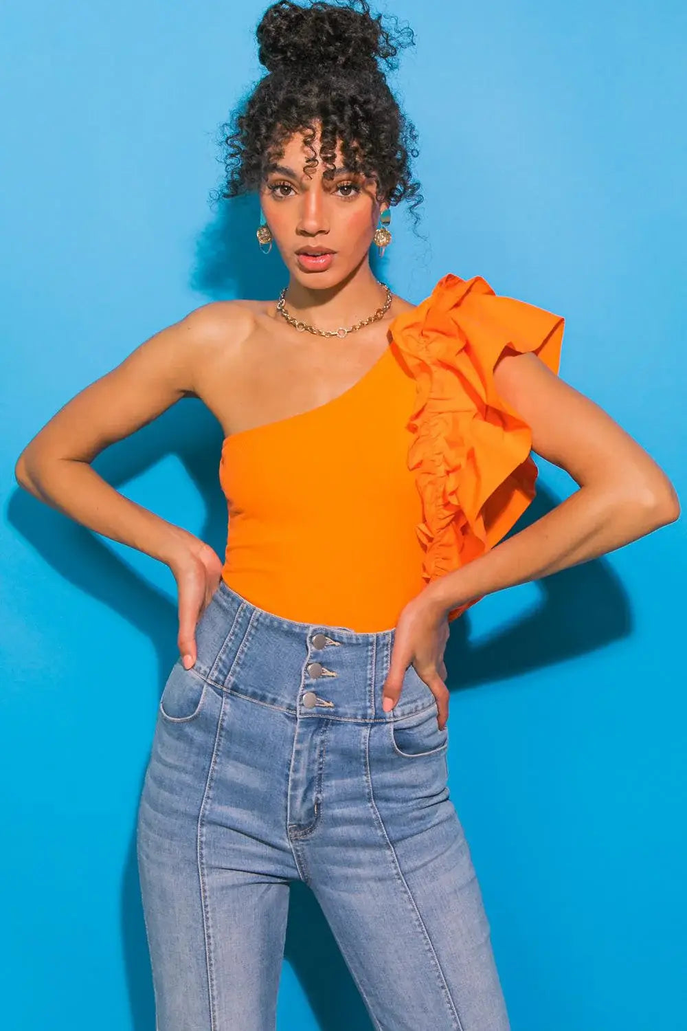 DREAMWORLD OFF THE SHOULDER WOVEN BODYSUIT - Flying Tomato - Flyclothing LLC