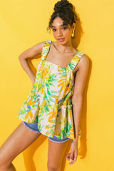 OCEAN SKIES WOVEN TOP - Flying Tomato - Flyclothing LLC