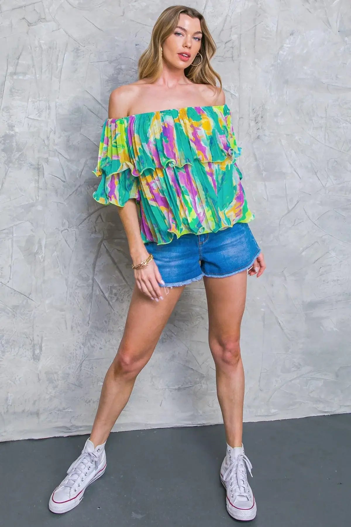 MAGNOLIA SANTA CATERINA WOVEN TOP - Flying Tomato - Flyclothing LLC