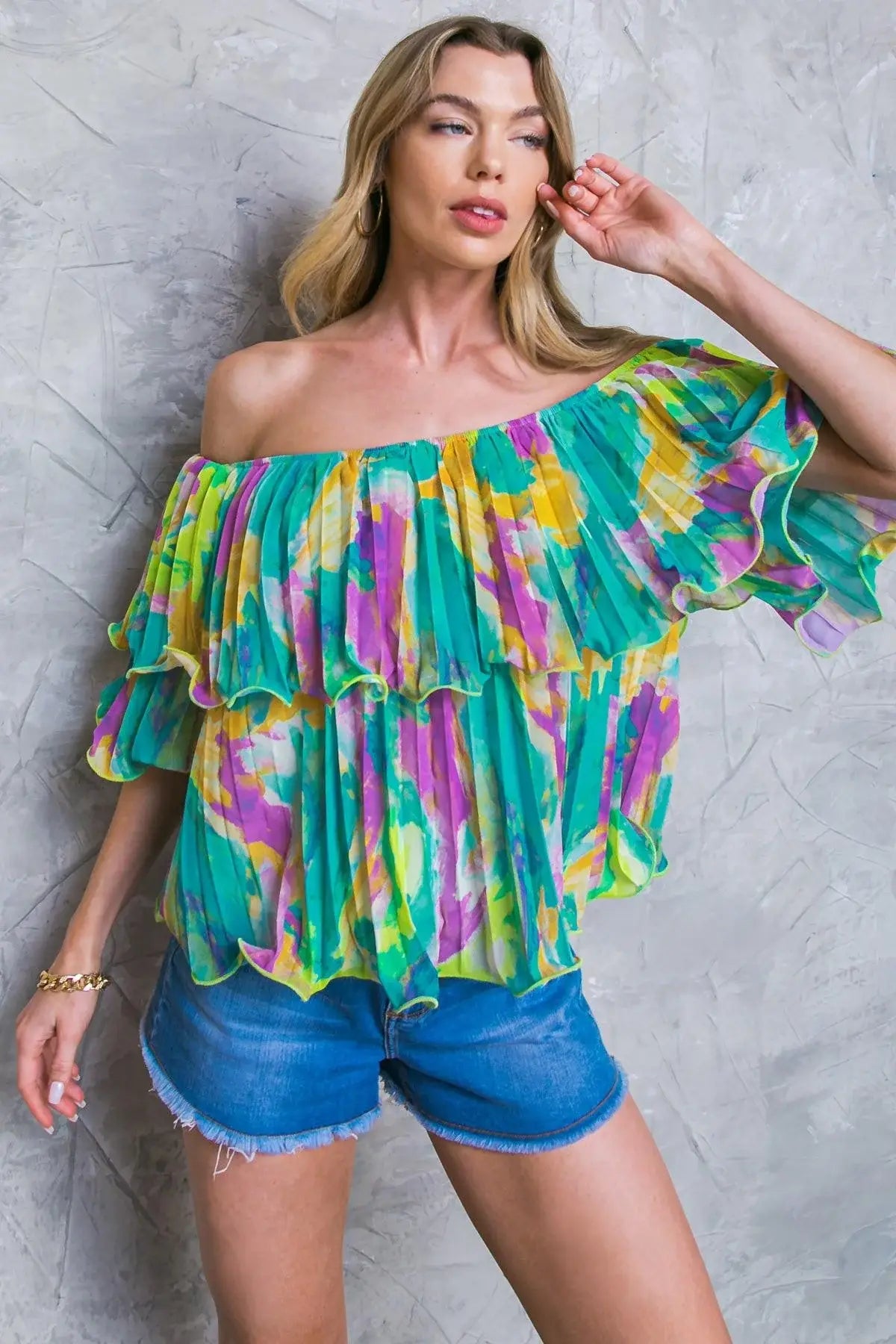 MAGNOLIA SANTA CATERINA WOVEN TOP - Flying Tomato - Flyclothing LLC