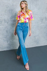 HELLO AROHA WOVEN TOP - Flying Tomato - Flyclothing LLC