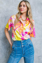 HELLO AROHA WOVEN TOP - Flying Tomato - Flyclothing LLC