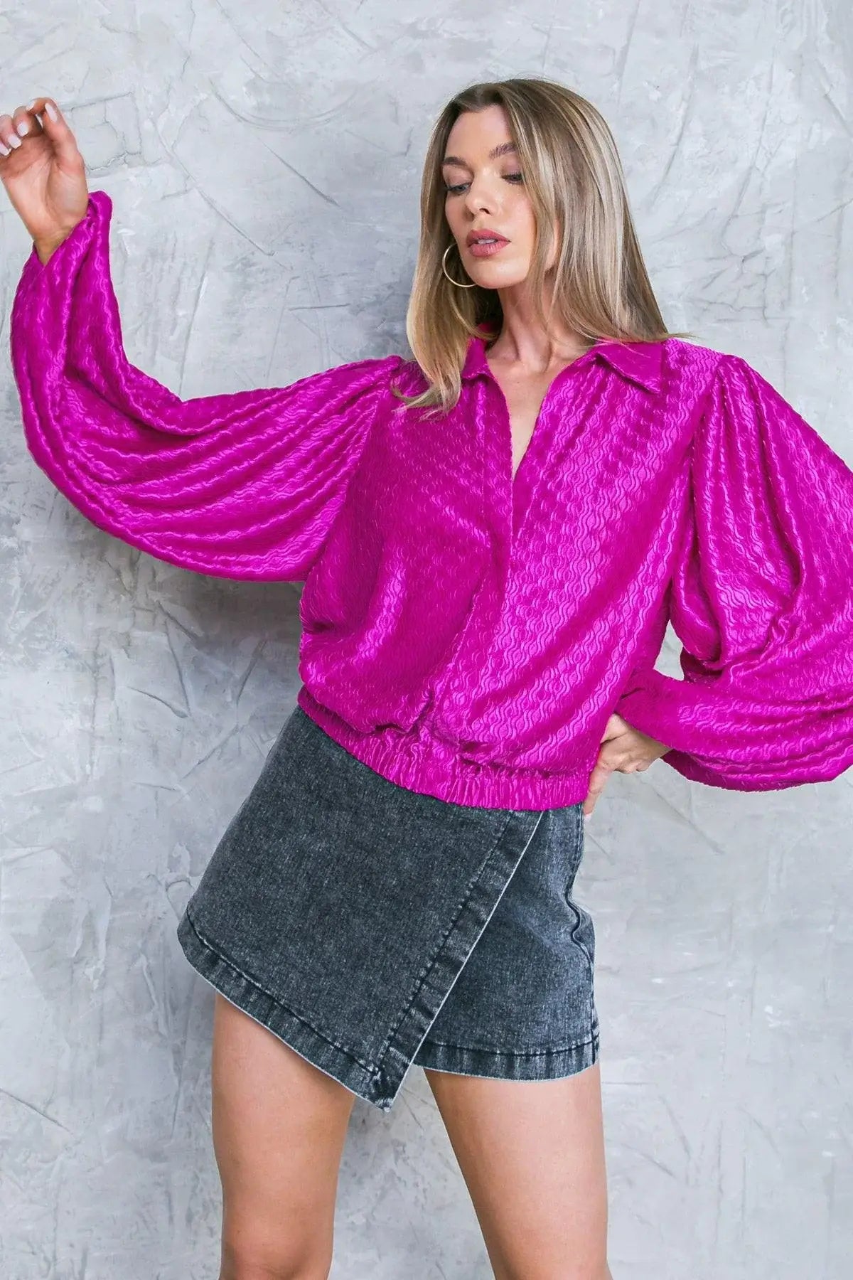REGAL ROMANCE WOVEN TOP - Flying Tomato - Flyclothing LLC
