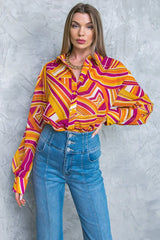 LIVELY CHAM WOVEN TOP - Flying Tomato - Flyclothing LLC