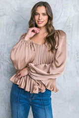 NO MORE DRAMA WOVEN TOP - Flying Tomato - Flyclothing LLC