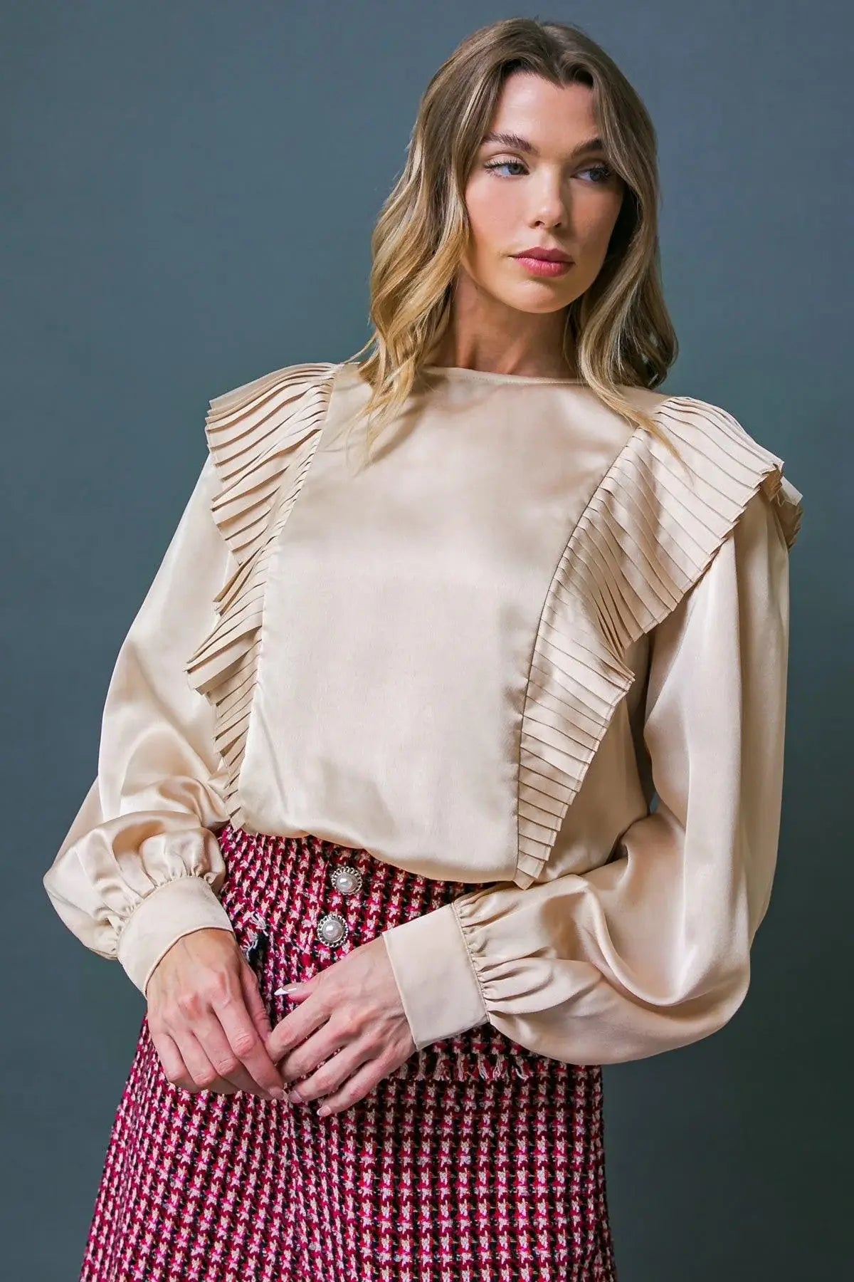 THINK OF ME WOVEN TOP - Flying Tomato - Flyclothing LLC