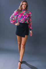 MAKES ME HAPPY WOVEN TOP - Flying Tomato - Flyclothing LLC